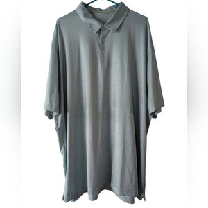 Maelreg Performance Men's Green Patterned Polo Shirt 4XL